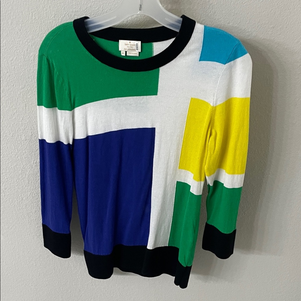Kate Spade Green and Black Knit Top